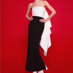 Solace London Milena Maxi Dress in Cream & Black